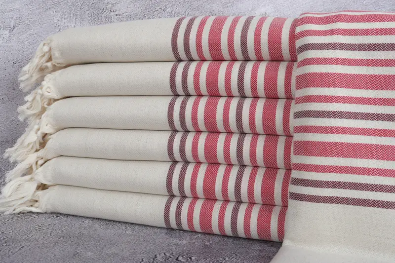 70x40 Linen Striped Towel, Wedding For Favor, Travel towel, Quick-drying cotton Turkish beach towel, Personalized Gifts, Guest Towel, Handmade Gift - 1
