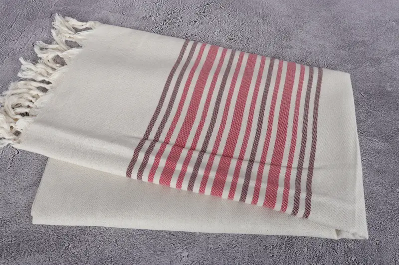 70x40 Linen Striped Towel, Wedding For Favor, Travel towel, Quick-drying cotton Turkish beach towel, Personalized Gifts, Guest Towel, Handmade Gift - 6