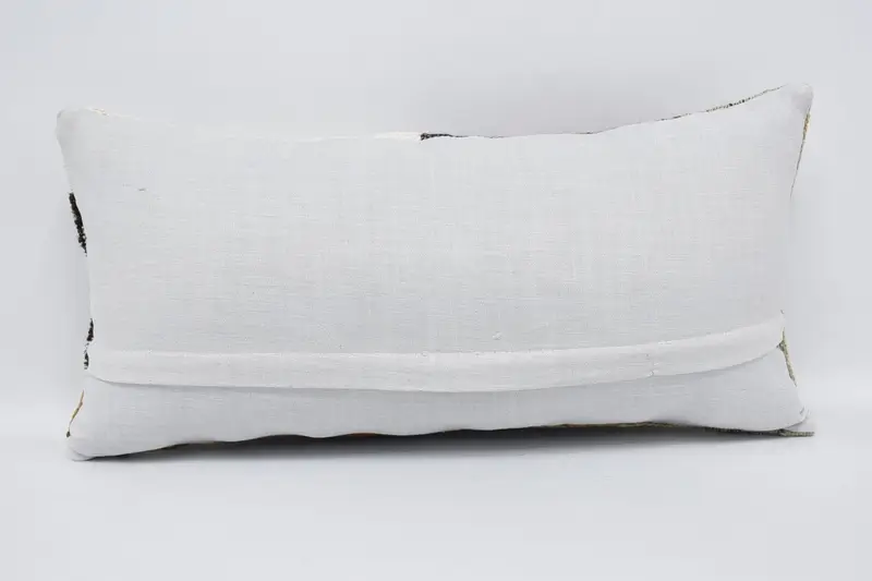 12x24 White Pillow Sham, Seat Pillow Cover, Cushion, Boho Pillow, Kilim Cushion Sham, Boho Pillow Sham Cover, Aztec Cushion Cover - 6