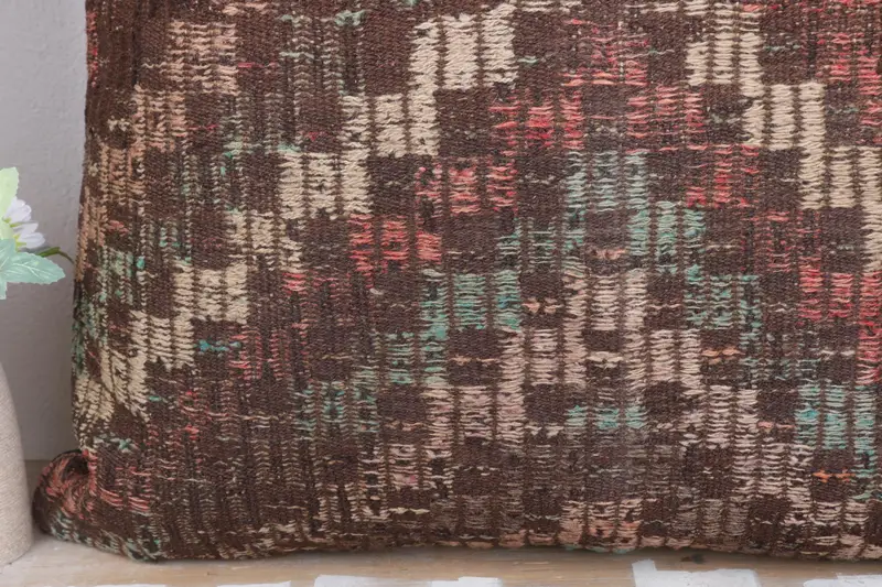 Ikat Cushion, Kilim Cushion Sham, 28x28 Red Pillow Sham, Handwoven Pillow Cover Pillow, Home Decor Pillow, Vintage Kilim Pillow, Pillow - 3