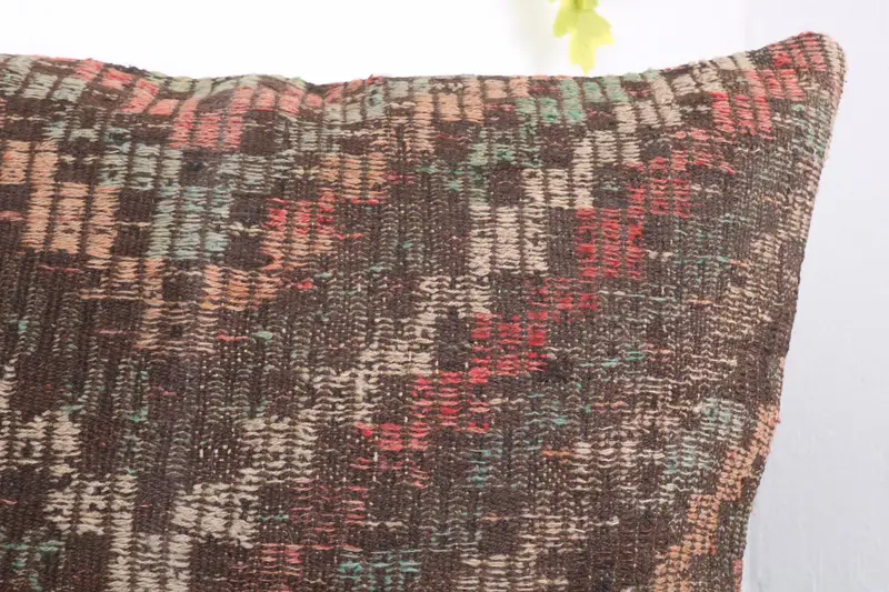 Ikat Cushion, Kilim Cushion Sham, 28x28 Red Pillow Sham, Handwoven Pillow Cover Pillow, Home Decor Pillow, Vintage Kilim Pillow, Pillow - 5