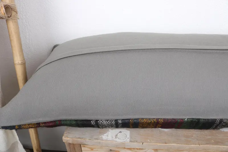 Handmade Pillow Sham, Ethnical Kilim Rug Pillow, Sofa Pillow, 16x48 Brown Cushion, Pillow Case, Vintage Kilim Throw Pillow, Boho Pillow - 6