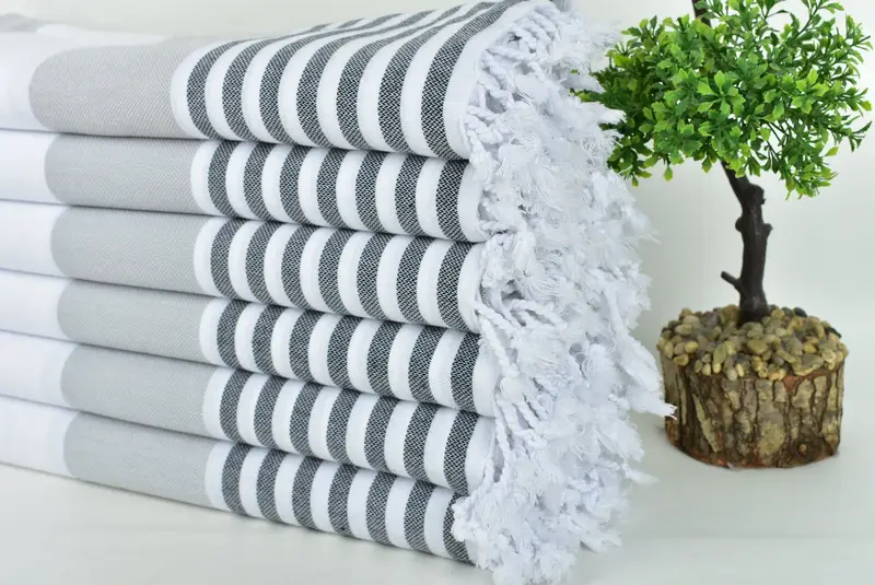 Turkish hand towel, Personalized Home Gift Wedding, Custom Wedding Gift, 70x40 Cotton Striped Towel, Gift Boxes Towel, Personalized Wedding Gift - 3