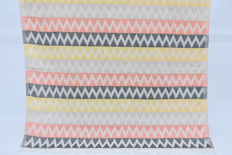 Bachelor Towel, 70x40 Cotton Zigzag Design Towel, Peshtemal Towel, Wedding Anniversary Gift, Housewarming Gift, Custom Towel, Bachelorette Favor - 1