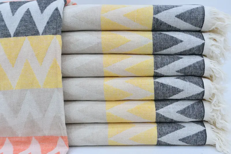 Bachelor Towel, 70x40 Cotton Zigzag Design Towel, Peshtemal Towel, Wedding Anniversary Gift, Housewarming Gift, Custom Towel, Bachelorette Favor - 2