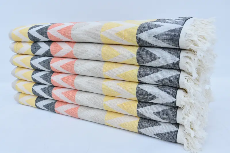 Bachelor Towel, 70x40 Cotton Zigzag Design Towel, Peshtemal Towel, Wedding Anniversary Gift, Housewarming Gift, Custom Towel, Bachelorette Favor - 4