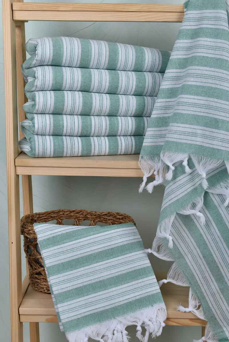 Monogram Beach Towel, Home Decor Gifts, Turkish Towel Bulk, Anniversary Gift For Her, Sand-free towel, 70x40 Cotton Striped Towel, Best Wedding Gift - 3