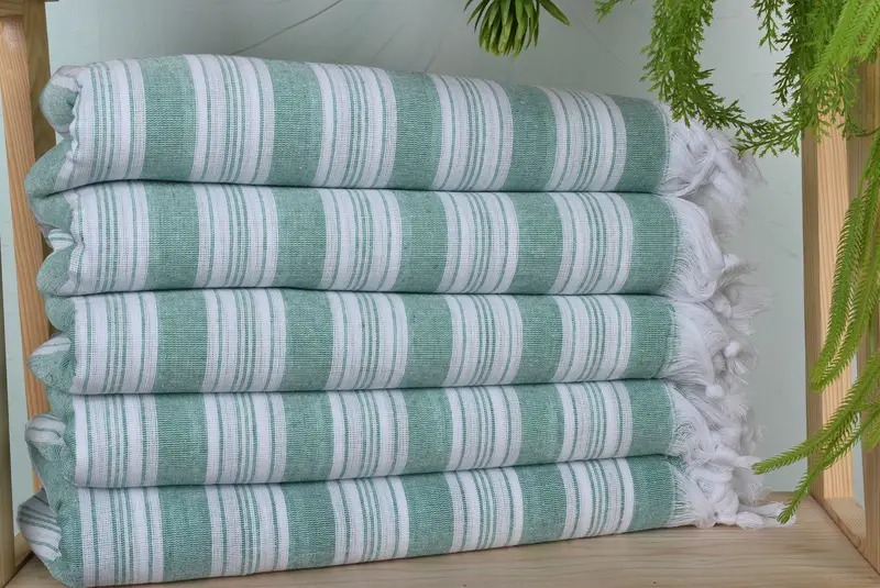 Monogram Beach Towel, Home Decor Gifts, Turkish Towel Bulk, Anniversary Gift For Her, Sand-free towel, 70x40 Cotton Striped Towel, Best Wedding Gift - 1