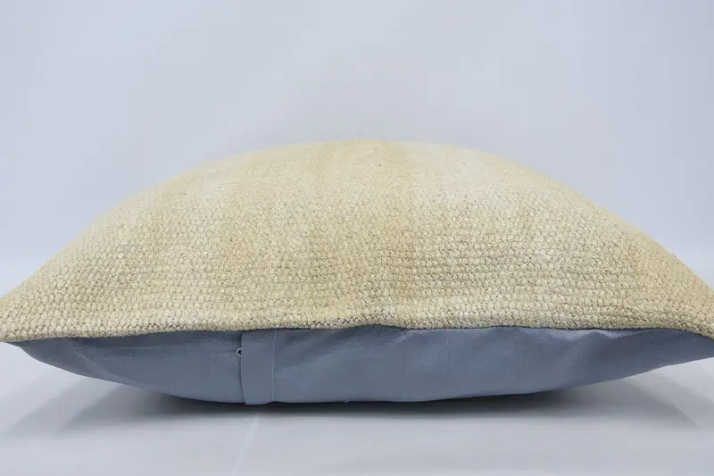 Pillow Sham, Decorative Throw Pillow Cover, Boho Pillow Sham Cover, 28x28 Beige Pillow, Vintage Kilim Pillow, Turkish Kilim Pillow - 5
