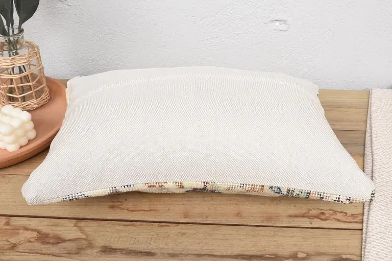 Home Decor Pillow, Turkish Pillow, Patio Pillow Sham, Office Chair Cushion Case, Pillow Sham, 12x20 Beige Cushion Case, Pillow for Sofa - 6