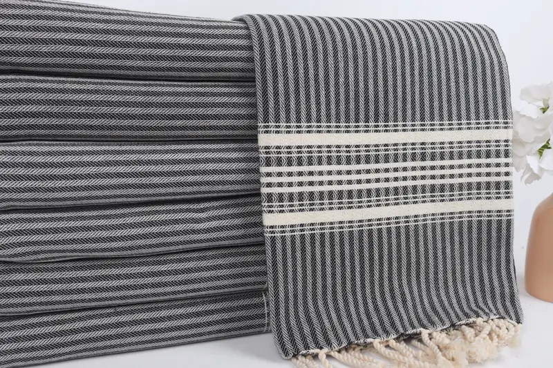Turkish Towel Beach, Large Turkish Towel, Mexico Bachelorette Party Gifts, Merry Christmas Gifts, Custom Wedding Gift, 68x38 Cotton Striped Towel - 2
