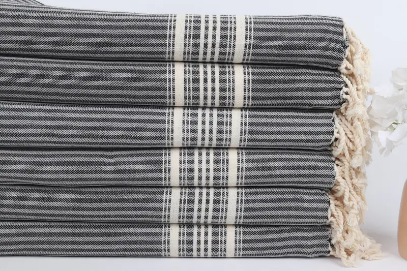 Turkish Towel Beach, Large Turkish Towel, Mexico Bachelorette Party Gifts, Merry Christmas Gifts, Custom Wedding Gift, 68x38 Cotton Striped Towel - 3