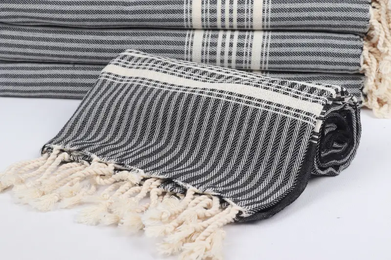 Turkish Towel Beach, Large Turkish Towel, Mexico Bachelorette Party Gifts, Merry Christmas Gifts, Custom Wedding Gift, 68x38 Cotton Striped Towel - 4