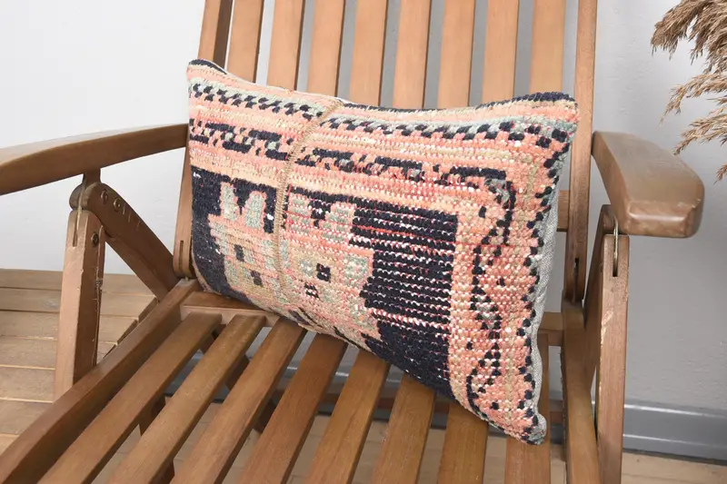 Nautical Throw Cushion, Outdoor Bolster Cushion, Pillow Case, Throw Kilim Pillow, Turkish Pillow, 12x20 Blue Pillow Case, Interior Designer Pillow - 3