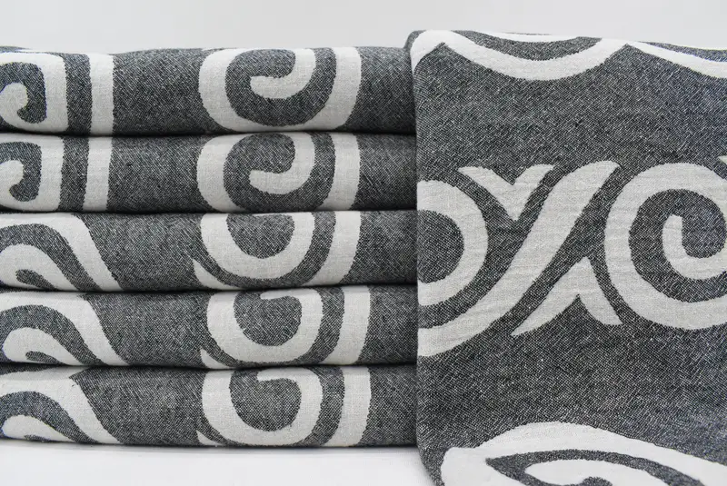 Bridesmaid Gift, Beach Theme Wedding Gift, 70x36 Cotton Patterned Towel, Yoga Towel, Monogram Beach Towel, Valentines Day Gift, Custom Wedding Gift - 2