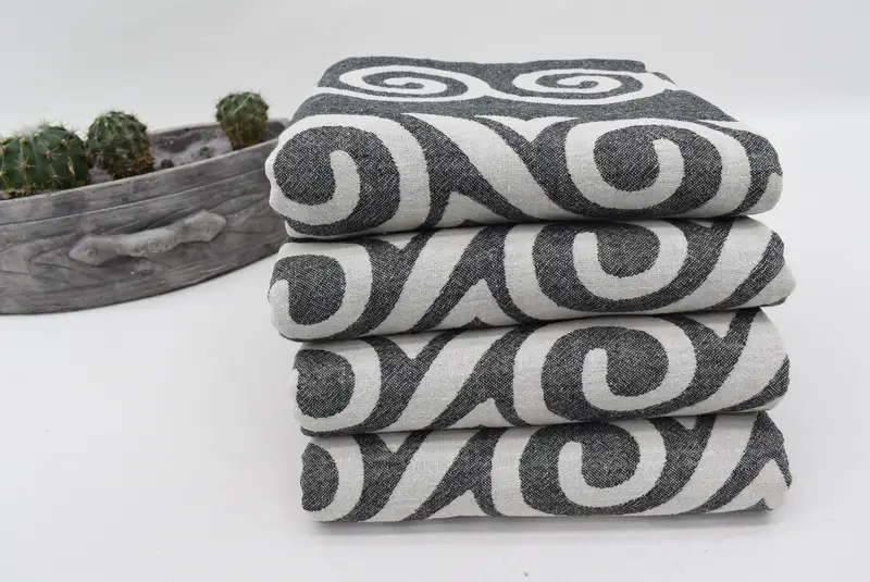 Bridesmaid Gift, Beach Theme Wedding Gift, 70x36 Cotton Patterned Towel, Yoga Towel, Monogram Beach Towel, Valentines Day Gift, Custom Wedding Gift - 7