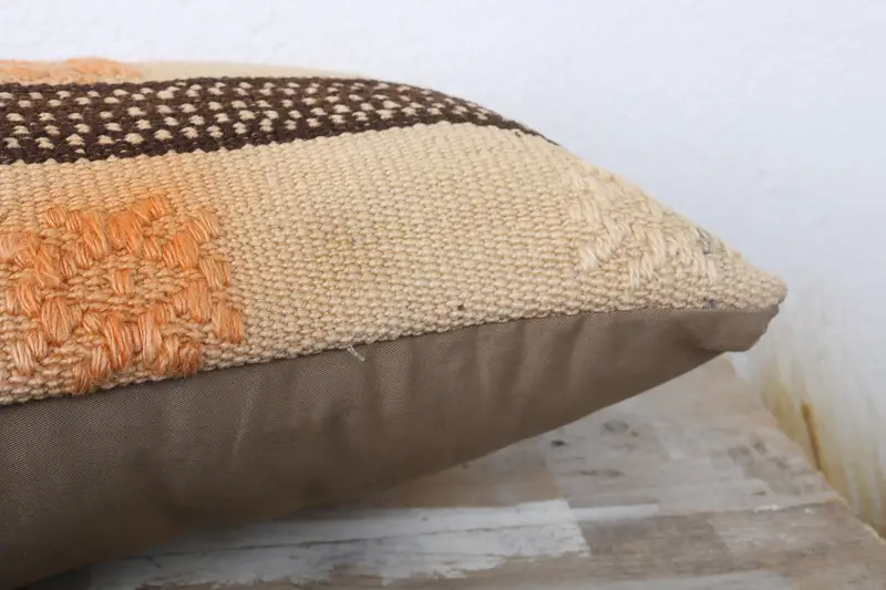 12x24 Beige Pillow Case, Kilim Cushion Sham, Kilim Pillow, Pillow Sham, Comfy Throw Pillow Sham, Interior Designer Pillow - 6