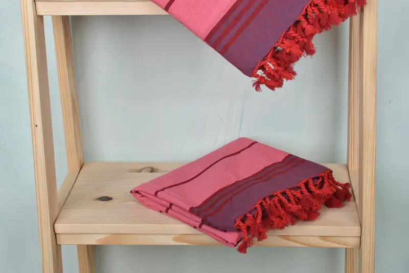Embroidered Towel, Sand-free towel, Valentines Gift, Bachelor Gifts, Custom Wedding Gift From Bridesmaid, Yoga Towel, 68x40 Cotton Striped Towel - 5