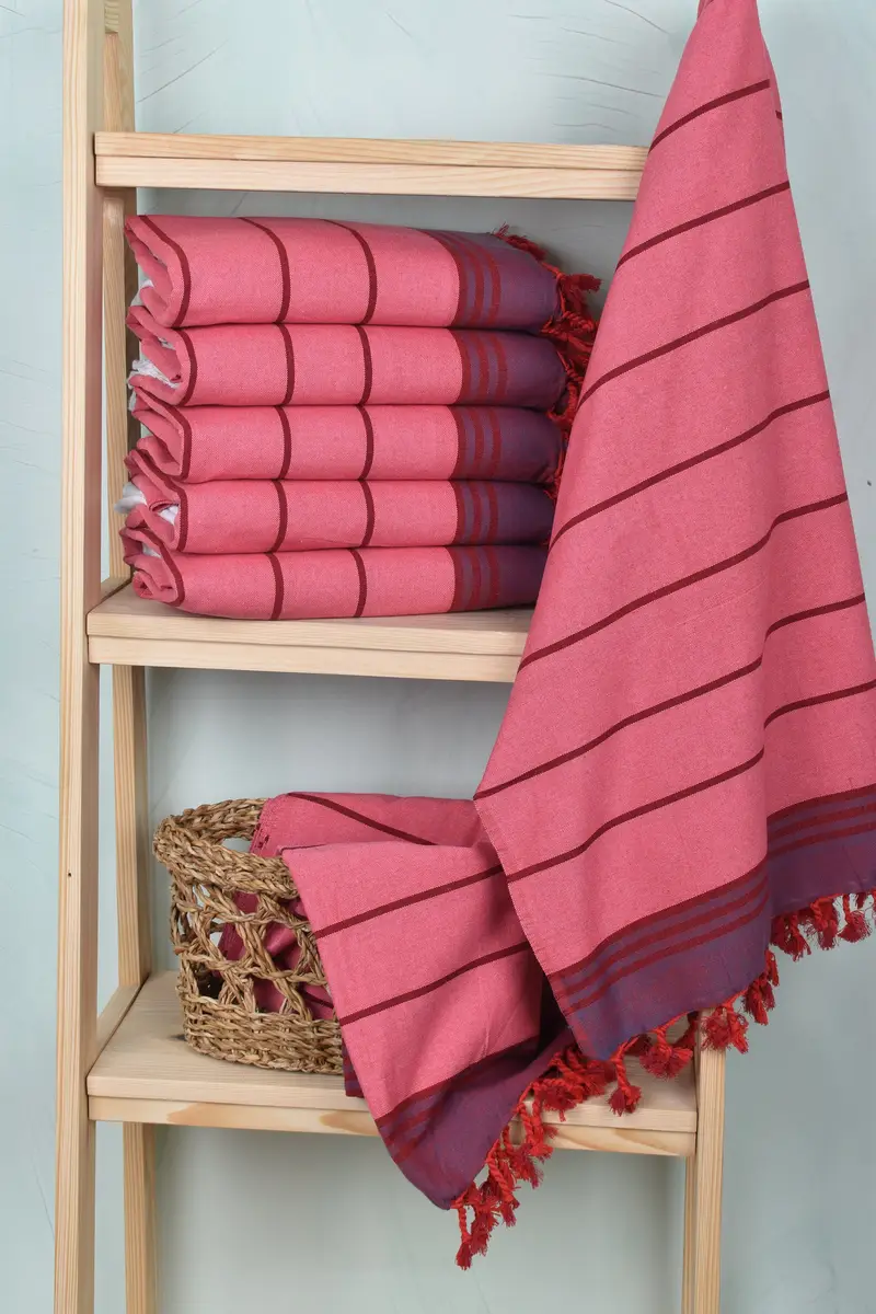Embroidered Towel, Sand-free towel, Valentines Gift, Bachelor Gifts, Custom Wedding Gift From Bridesmaid, Yoga Towel, 68x40 Cotton Striped Towel - 3