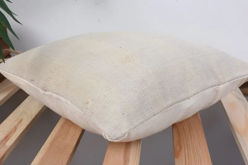 Home Decor Pillow, Pillow Sham, Kilim Cushion Sham, Handmade Throw Pillow Case, 12x12 White Cushion, Handmade Kilim Cushion, Tapestry Cushion Cover - 5