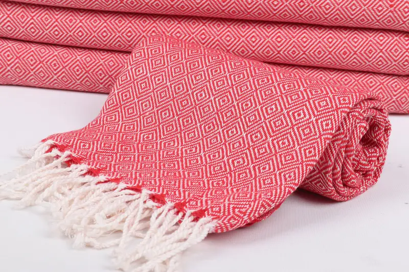 Luxury Turkish peshtemal beach towel, Bride Gift, 70x38 Cotton Diamond Towel, Organic towel, Bachelorette Gifts, Wedding Gift, Organic Towel - 4