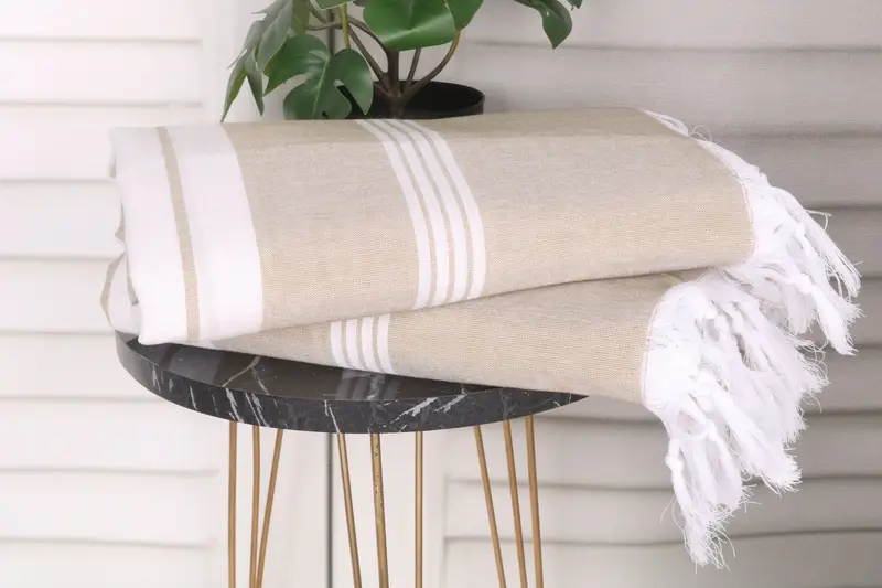 Turkish bath towel, Eco-Friendly Turkish Towel, 68x36 Cotton Striped Towel, Turkish Towel Set, Thin towel, Personalized Towel, Wedding For Favor - 3