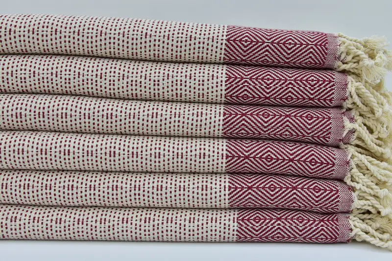 Organic towel, Peshtemal Towel, Thin towel, Embroidered Beach Towel, 70x40 Cotton Diamond Towel, Gifts For Him, Bridesmaid Gifts Personalized - 1
