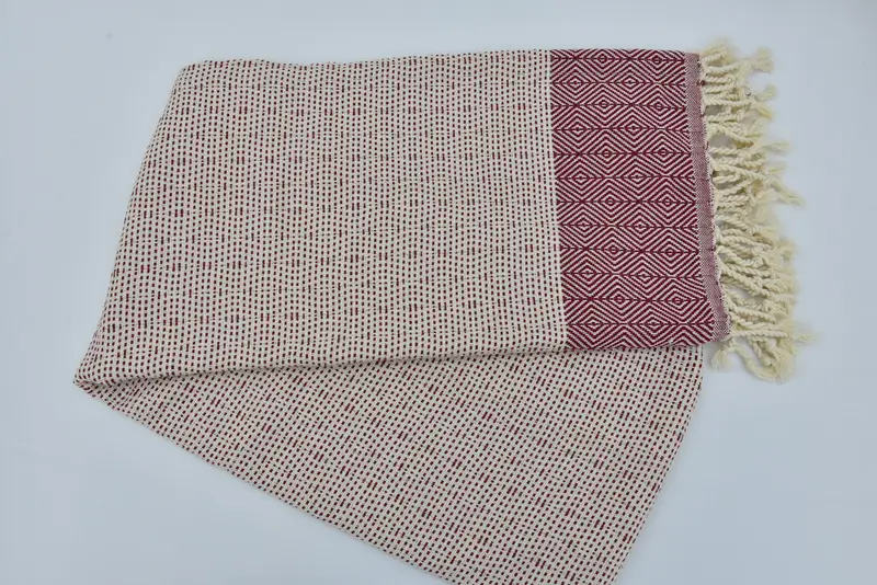 Organic towel, Peshtemal Towel, Thin towel, Embroidered Beach Towel, 70x40 Cotton Diamond Towel, Gifts For Him, Bridesmaid Gifts Personalized - 5
