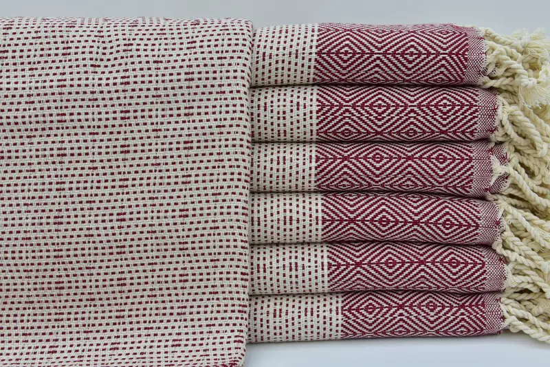 Organic towel, Peshtemal Towel, Thin towel, Embroidered Beach Towel, 70x40 Cotton Diamond Towel, Gifts For Him, Bridesmaid Gifts Personalized - 3