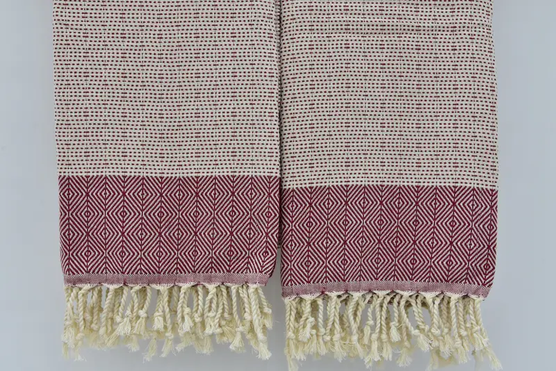 Organic towel, Peshtemal Towel, Thin towel, Embroidered Beach Towel, 70x40 Cotton Diamond Towel, Gifts For Him, Bridesmaid Gifts Personalized - 4
