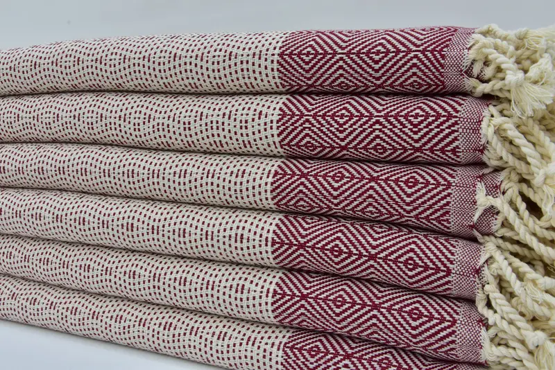 Organic towel, Peshtemal Towel, Thin towel, Embroidered Beach Towel, 70x40 Cotton Diamond Towel, Gifts For Him, Bridesmaid Gifts Personalized - 2