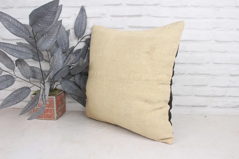 Home Decor Pillow, 18x18 Beige Pillow, Antique Pillows, Pillow Cover, Kilim Pillow Cover, Morroccon Kilim Cushion Cushion Cover - 4