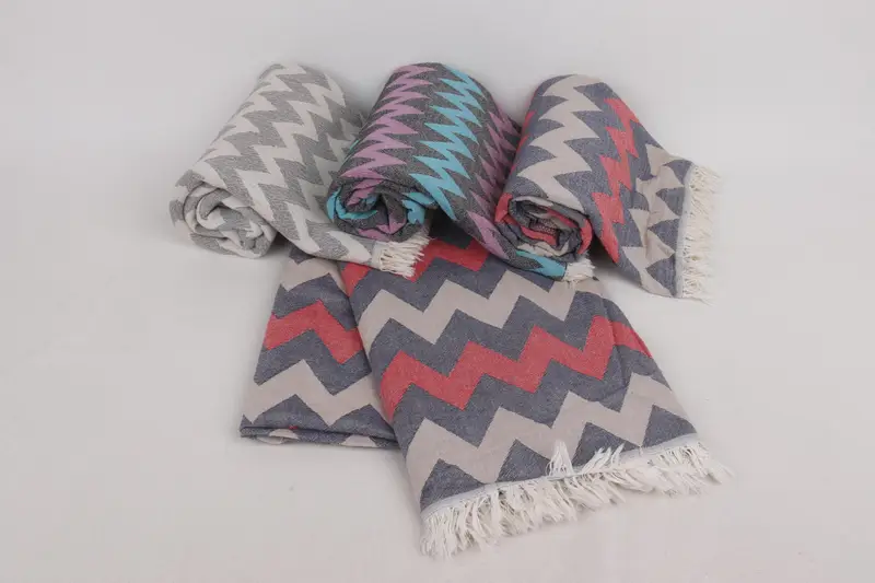 Kids Beach Towel, Gift For Wedding Day, Custom Wedding Gifts, Gift For Her, Summer Gift, Boyfriend Christmas Gift, 64x34 Cotton Chevron Towel - 3