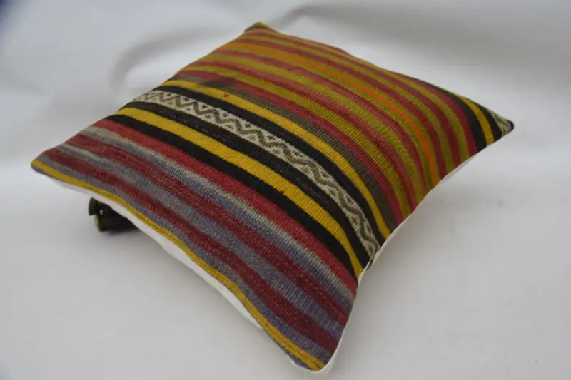 Pillow Cover, Home Decor Pillow, Turkish Kilim Pillow, Vintage Kilim Pillow, 18x18 Green Cushion, Car Pillow, Handmade Cushion Cover - 6