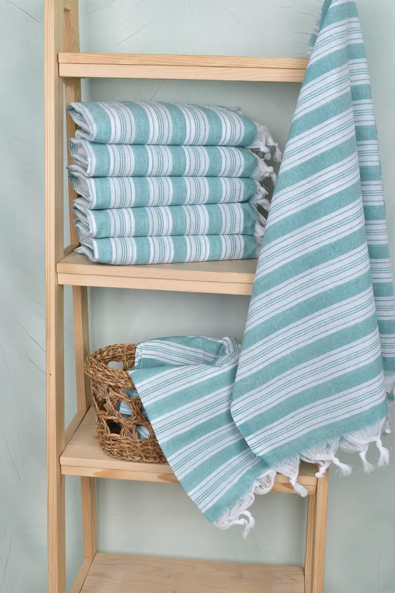 Best Friend Gift, Soft and absorbent Turkish towel, Valentines Day Gift For Him, 70x40 Cotton Striped Towel, Personalized Towel, Peshtemal Towel - 3