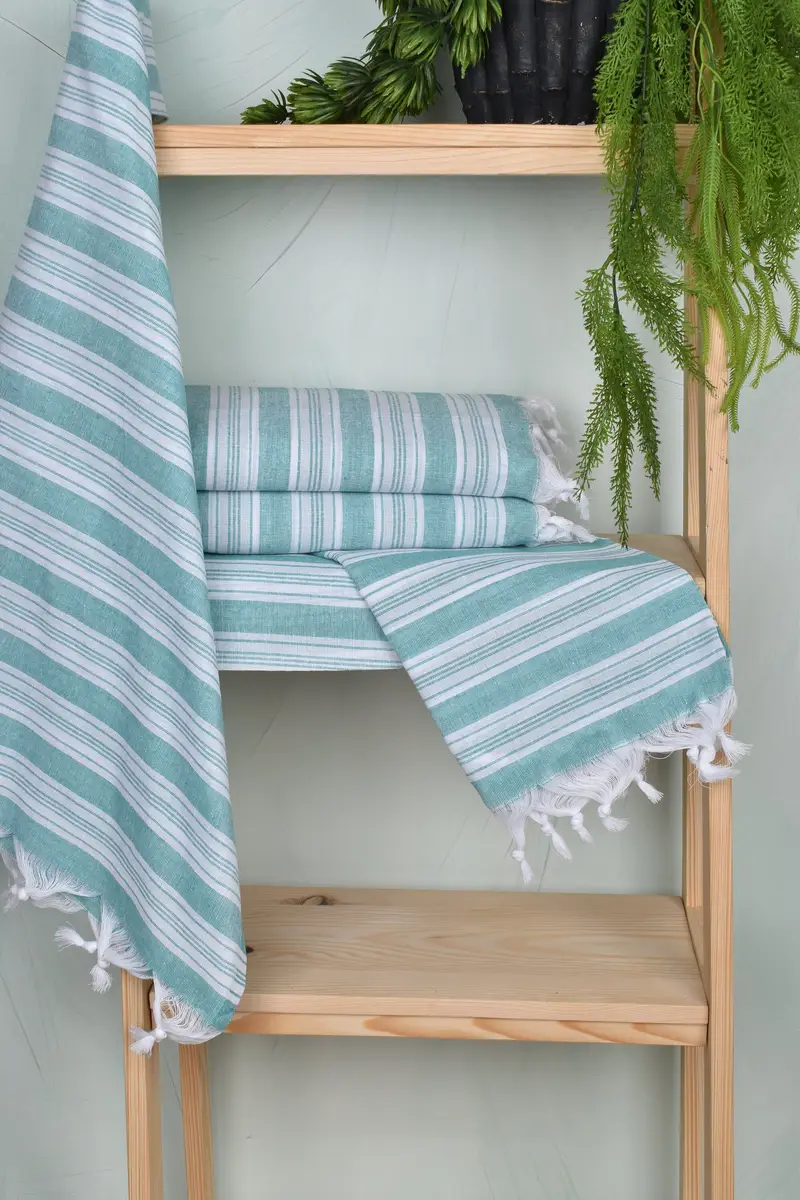 Best Friend Gift, Soft and absorbent Turkish towel, Valentines Day Gift For Him, 70x40 Cotton Striped Towel, Personalized Towel, Peshtemal Towel - 6