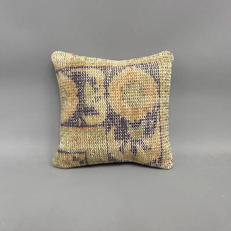 Wholesale Cushion Cover, Cushion Case, Kilim Cushion Sham, Aesthetic Pillow, Ethnical Kilim Rug Pillow, 12x12 Blue Pillow Case, Pillow for Sofa - 4