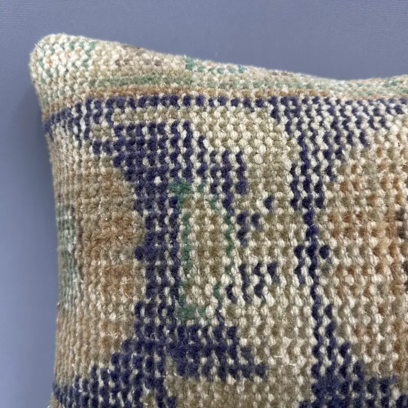 Wholesale Cushion Cover, Cushion Case, Kilim Cushion Sham, Aesthetic Pillow, Ethnical Kilim Rug Pillow, 12x12 Blue Pillow Case, Pillow for Sofa - 5