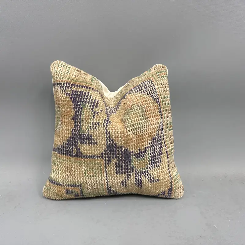 Wholesale Cushion Cover, Cushion Case, Kilim Cushion Sham, Aesthetic Pillow, Ethnical Kilim Rug Pillow, 12x12 Blue Pillow Case, Pillow for Sofa - 1