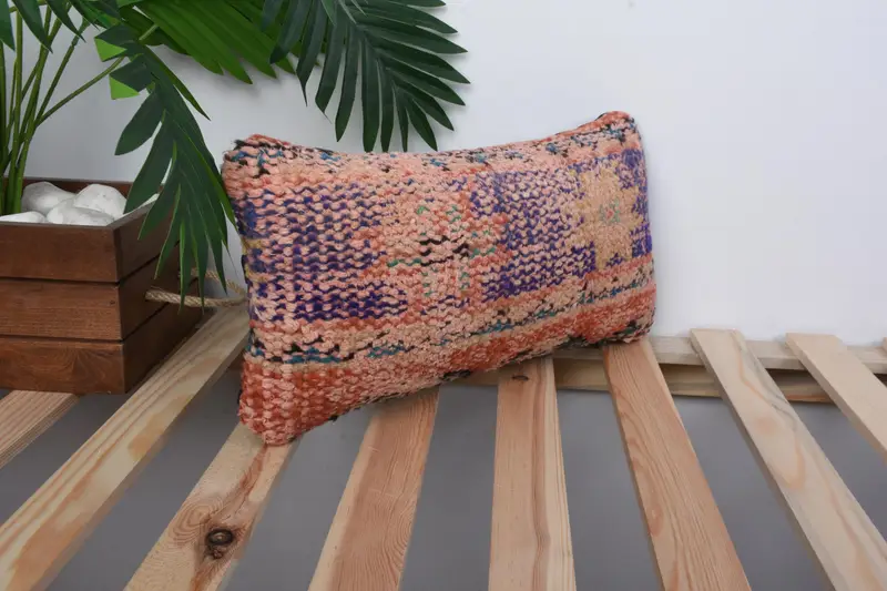 8x16 Blue Pillow Case, Kilim Pillow Cover, Gift Pillow, Pillow Cover, Indoor Pillow Case, Boho Chic Pillow, Pillow for Sofa, Retro Cushion Cover - 4
