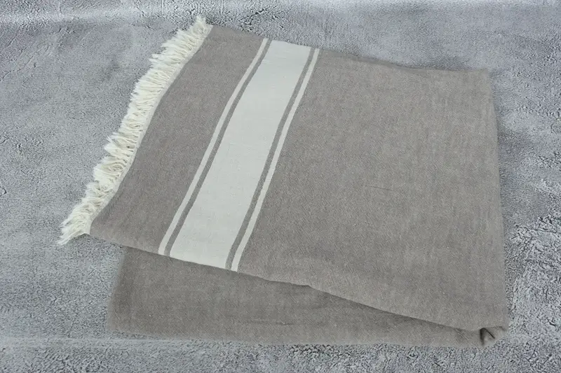Boho Throw Blankets, 70x60 Cotton Striped Towel, Turkish Towel Beach Blanket, Decorative Blanket, Anniversary Gift For Her, Housewarming Gift - 6