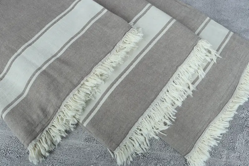 Boho Throw Blankets, 70x60 Cotton Striped Towel, Turkish Towel Beach Blanket, Decorative Blanket, Anniversary Gift For Her, Housewarming Gift - 5