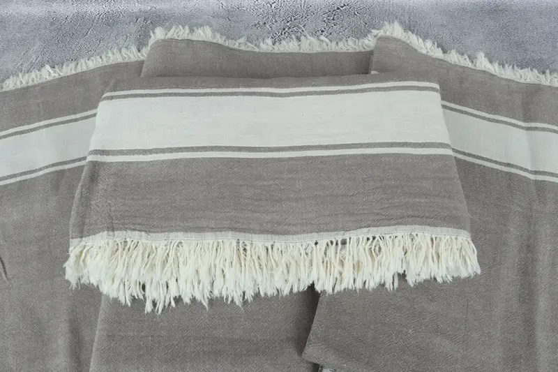 Boho Throw Blankets, 70x60 Cotton Striped Towel, Turkish Towel Beach Blanket, Decorative Blanket, Anniversary Gift For Her, Housewarming Gift - 4