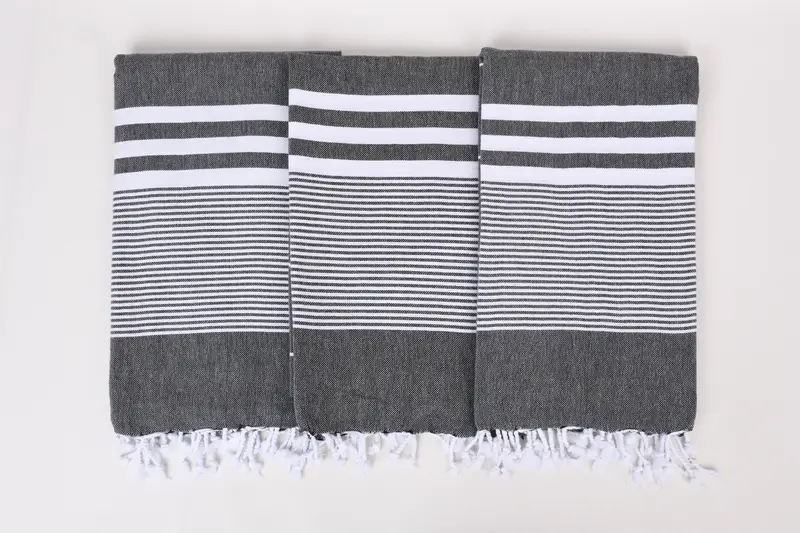 Absorbent Turkish towel, Bachelorette Gifts, Gift Boxes Towel, 70x40 Cotton Striped Towel, Oversized Beach Towel, Monogrammed Beach Towel - 7