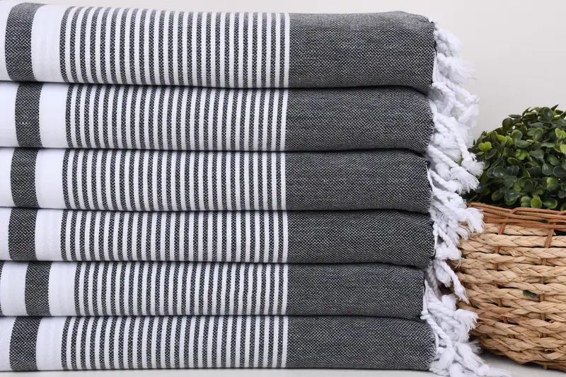 Absorbent Turkish towel, Bachelorette Gifts, Gift Boxes Towel, 70x40 Cotton Striped Towel, Oversized Beach Towel, Monogrammed Beach Towel - 2
