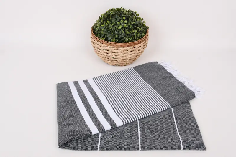 Absorbent Turkish towel, Bachelorette Gifts, Gift Boxes Towel, 70x40 Cotton Striped Towel, Oversized Beach Towel, Monogrammed Beach Towel - 4