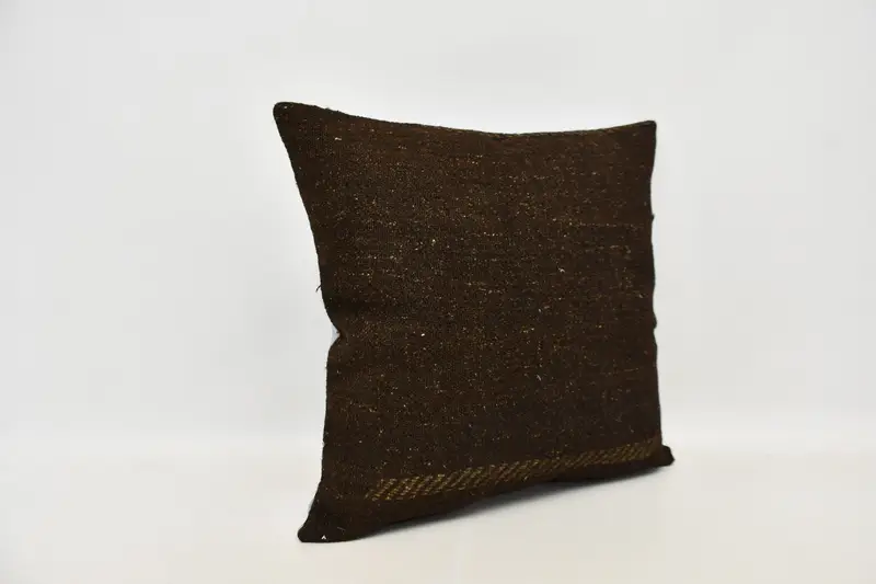 24x24 Brown Pillow, Cushion Cover, Customized Pillow Case, Handmade Pillow Sham, Throw Kilim Pillow, Gift Pillow, Interior Designer Pillow - 2