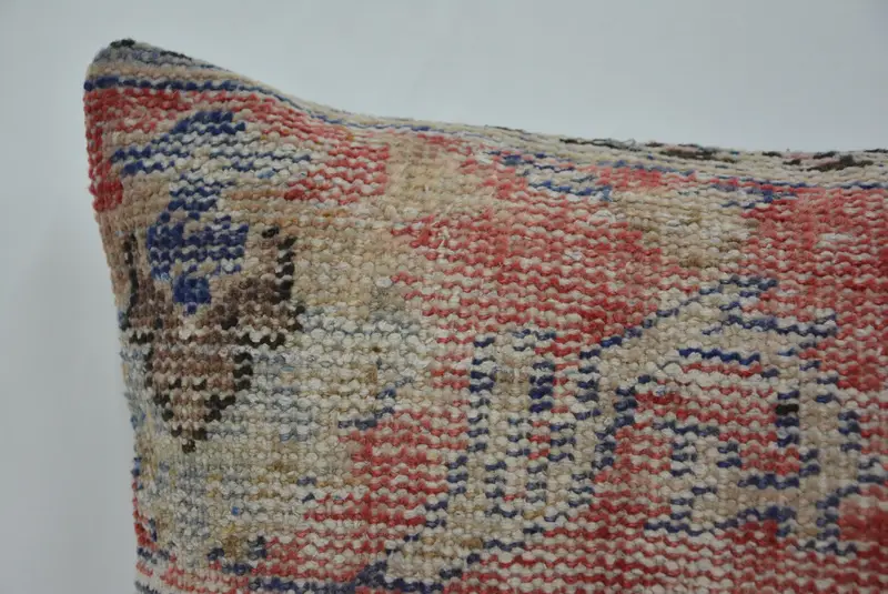 Home Decor Pillow, Toss Pillow Cover, 16x24 Red Pillow Cover, Pillow Cover, Pillow for Couch, Ethnical Kilim Rug Pillow - 2