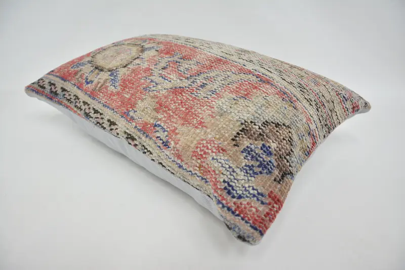 Home Decor Pillow, Toss Pillow Cover, 16x24 Red Pillow Cover, Pillow Cover, Pillow for Couch, Ethnical Kilim Rug Pillow - 6