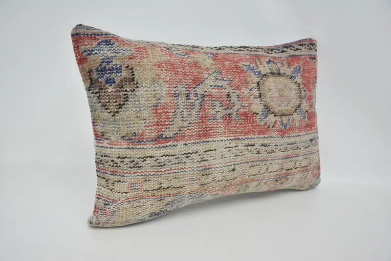 Home Decor Pillow, Toss Pillow Cover, 16x24 Red Pillow Cover, Pillow Cover, Pillow for Couch, Ethnical Kilim Rug Pillow - 3